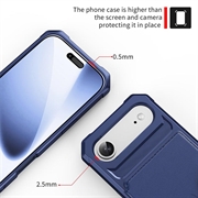 iPhone Air TPU Cover med Kortholder - Blå