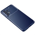 Beetle Karbonfiber Samsung Galaxy A53 5G Cover - Blå