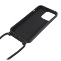 iPhone 13 Pro TPU Cover med Nøglesnor - Sort