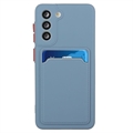 Samsung Galaxy S21 5G TPU Cover med Kortholder - Blå