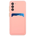 Samsung Galaxy S21 5G TPU Cover med Kortholder - Pink