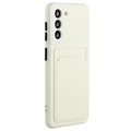 Samsung Galaxy S21 5G TPU Cover med Kortholder - Hvid