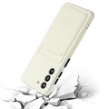 Samsung Galaxy S21 5G TPU Cover med Kortholder - Hvid