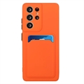 Samsung Galaxy S23 Ultra 5G TPU Cover med Kortholder - Orange