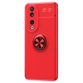 Honor 90 TPU Cover med Ringholder - Rød
