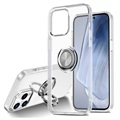iPhone 14 Pro Max TPU Cover med Ringholder - Gennemsigtig