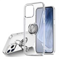 iPhone 14 Pro TPU Cover med Ringholder - Gennemsigtig