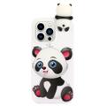 3D Figur Serie iPhone 14 Pro TPU Cover - Sød Panda