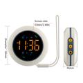 TS-BC800-LED vibrerende vækkeur - 3 vibrationsniveauer og LED-display - hvid
