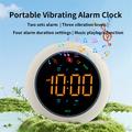 TS-BC800-LED vibrerende vækkeur - 3 vibrationsniveauer og LED-display - hvid