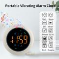 TS-BC800-LED vibrerende vækkeur - 3 vibrationsniveauer og LED-display - hvid