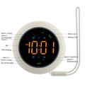 TS-BC800-LED vibrerende vækkeur - 3 vibrationsniveauer og LED-display - hvid