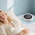 TS-BC800 Bærbart vibrerende vækkeur med to alarmer - musikafspilning og 3 vibrationsniveauer - hvid