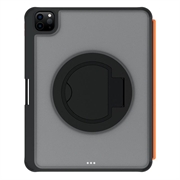 iPad 2022/2025/Air 11 2024/2025 TU3607 Baggrundsbelyst magnetisk tastaturetui med 360 graders roterende stativ - Sort