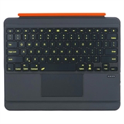 iPad Air 13 2024/2025/iPad Pro 12.9 2018/2020/2021/2022 TU3609 Baggrundsbelyst magnetisk tastaturetui med 360 graders drejelig stander - Sort
