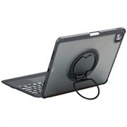 iPad Air 13 2024/2025/iPad Pro 12.9 2018/2020/2021/2022 TU3609 Baggrundsbelyst magnetisk tastaturetui med 360 graders drejelig stander - Sort
