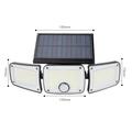 TY10305 3-hovedet solcelle-væglampe - 280 LED - 2 stk.
