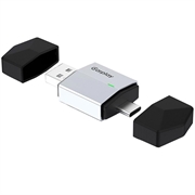 TYS-4262AC 2-i-1 trådløs CarPlay- og Android Auto-adapter - USB-A/USB-C - Sølv