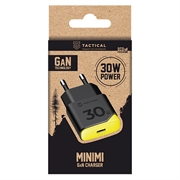 Tactical Minimi 30W GaN USB-C hurtigoplader - sort / gul