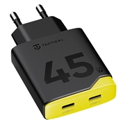 Tactical Minimi 45W CC GaN hurtigoplader - 2x USB-C - Sort / gul
