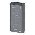Tactical Squad Company 10000mAh powerbank med hurtigopladning - grå