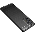 Samsung Galaxy A23 5G Tech-Protect Børstet TPU Cover - Karbonfiber - Sort