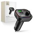 Tech-Protect CC07 3-ports 54W billader og Bluetooth-FM-sender - sort