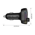 Tech-Protect CC07 3-ports 54W billader og Bluetooth-FM-sender - sort