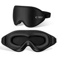 Tech-Protect EyeShade Ergonomisk 3D-sovemaske med justerbar rem - Mat Sort