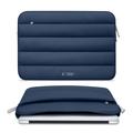 Tech-Protect Blødt plyset laptop-etui 13"-14" - Marineblå