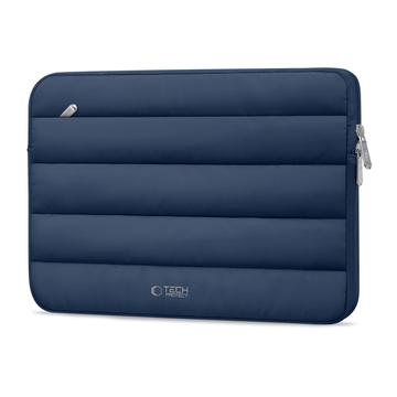 Tech-Protect Blødt plyset laptop-etui 15"-16" - Marineblå