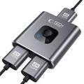Tech-Protect HB07 HDMI Splitter 2x1 - 4K/60Hz - Rum grå