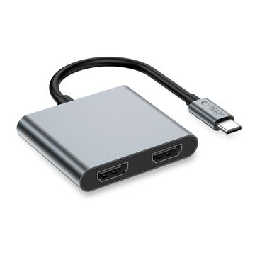 Tech-Protect HB08 4-i-1 USB-C Multiport Hub - 2x HDMI, 2x USB-A, USB-C (Open Box - God stand)