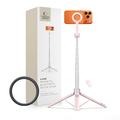 Tech-Protect L10S MagSafe Selfie Stick-stativ med Bluetooth-fjernbetjening - Pink / Grå