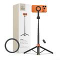 Tech-Protect L10S MagSafe Selfie Stick-stativ med Bluetooth-fjernbetjening - sort / orange