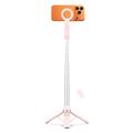 Tech-Protect L11S 2-i-1 MagSafe-selfiestang med stativ og Bluetooth-fjernbetjening - Pink
