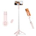 Tech-Protect L11S 2-i-1 MagSafe-selfiestang med stativ og Bluetooth-fjernbetjening - Pink