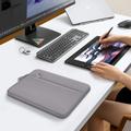 Tech-Protect bærbar computertaske med tilbehørslomme – 15"-16" – Crayon Grey