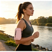 Tech-Protect M6 Universal Sportsarmbånd 6.9" - let, vandafvisende fitness-ledsager - Pink