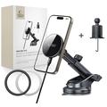 Tech-Protect MM15W-V10 MagSafe instrumentbræt & luftventil bilholder / trådløs oplader - 15W - Sort