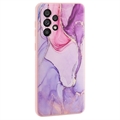 Samsung Galaxy A23 5G Tech-Protect Mood Marble TPU Cover - Pink / Lilla