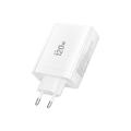 Tech-Protect NC120W GaN-oplader med 4 porte - 120W - hvid