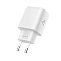 Tech-Protect NCA20 Dual-Port PD 20W/QC3.0-oplader med USB-C-kabel - hvid