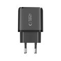 Tech-Protect NCA65W-GAN 65W vægoplader med USB-C PD og USB-A QC3.0 - sort