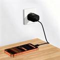 Tech-Protect NCA65W-GAN 65W vægoplader med USB-C PD og USB-A QC3.0 - sort