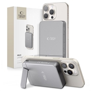 Tech-Protect PB15 LifeMag 10000mAh Magnetisk trådløs powerbank med stander - 15W - Grå