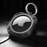 Tech-Protect Rough Pro Apple AirTag Silikone Etui med Nøglering - Sort