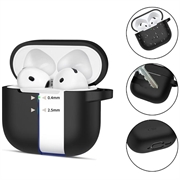 AirPods 4 Tech-Protect Silikone krog etui - Sort