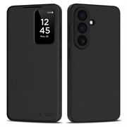 Samsung Galaxy A27 Tech-Protect Smart Clear View Flip etui med kortplads - Sort