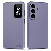 Samsung Galaxy S26 Tech-Protect Smart Clear View Flip etui med kortplads - Lilla